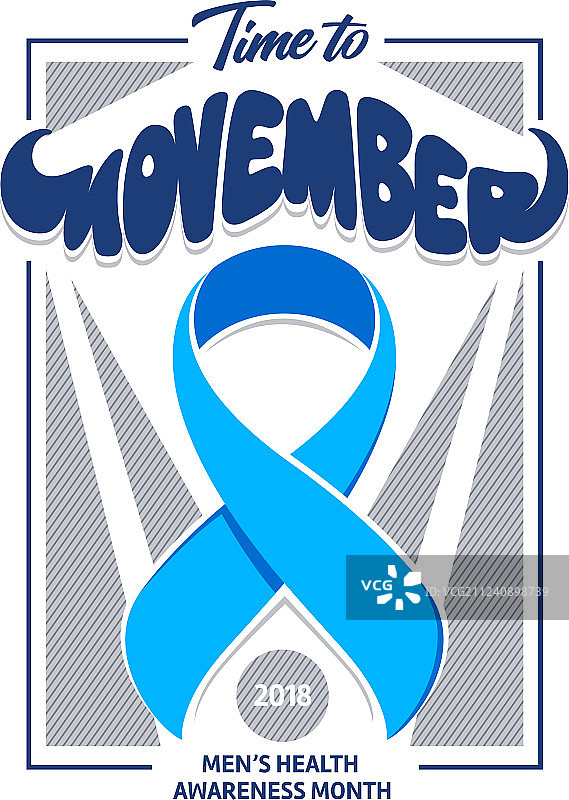 11月胡须月海报艺术图片素材