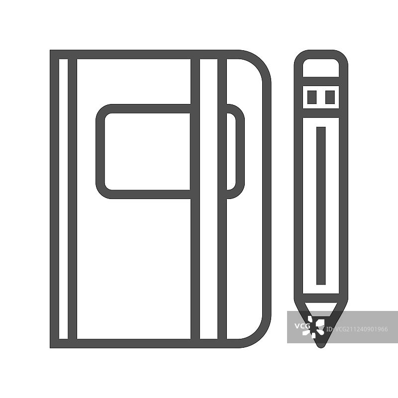 速写本线性图标图片素材