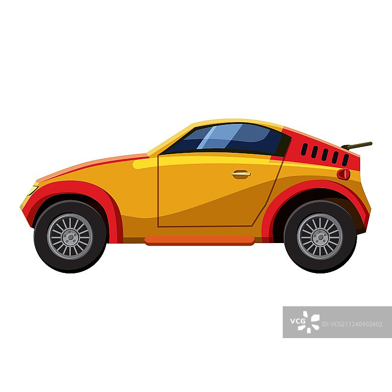 跑车图标2.5D风格图片素材