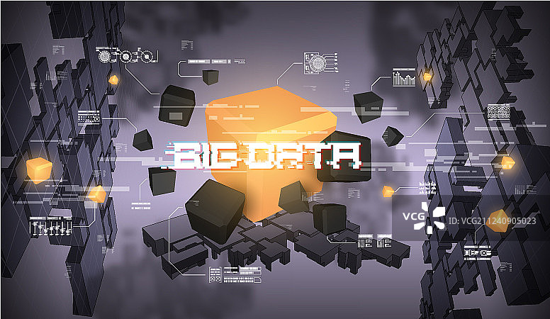 大数据抽象可视化未来图片素材