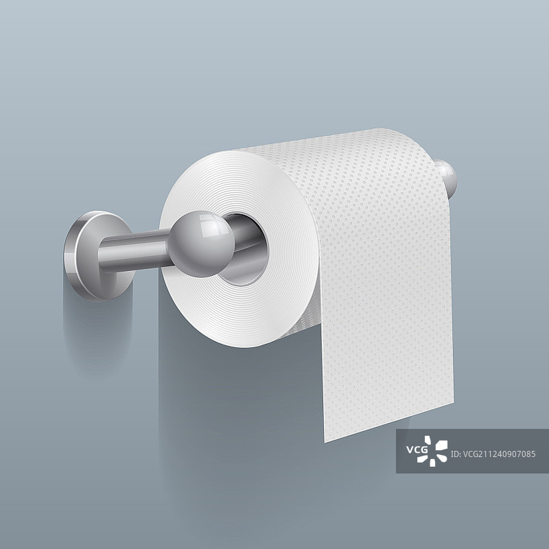 墙上的白色卫生纸卷图片素材