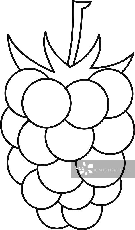 黑莓图标轮廓样式图片素材