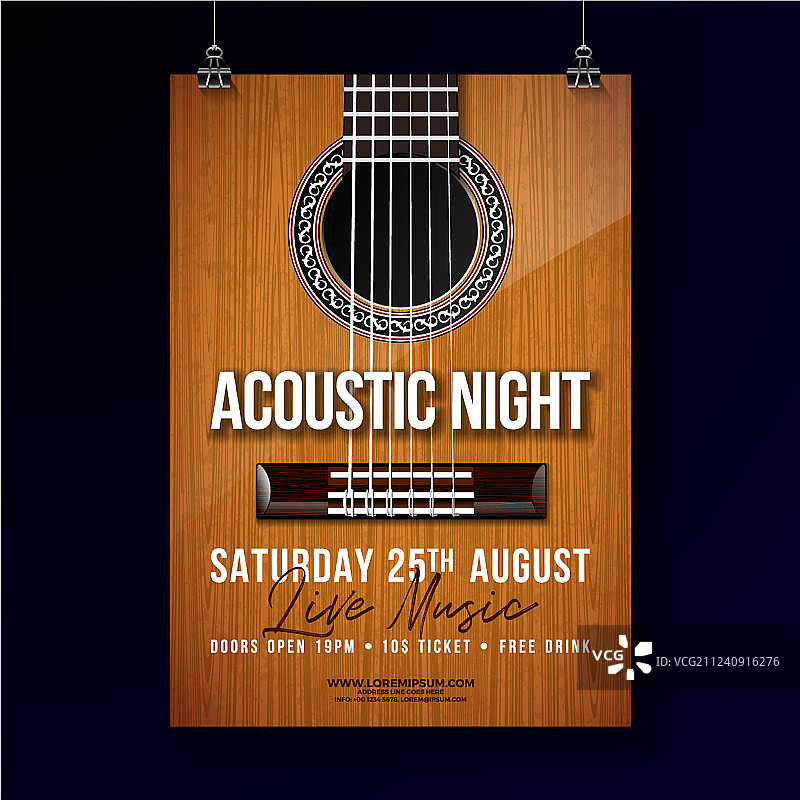 原声之夜派对宣传单设计图片素材