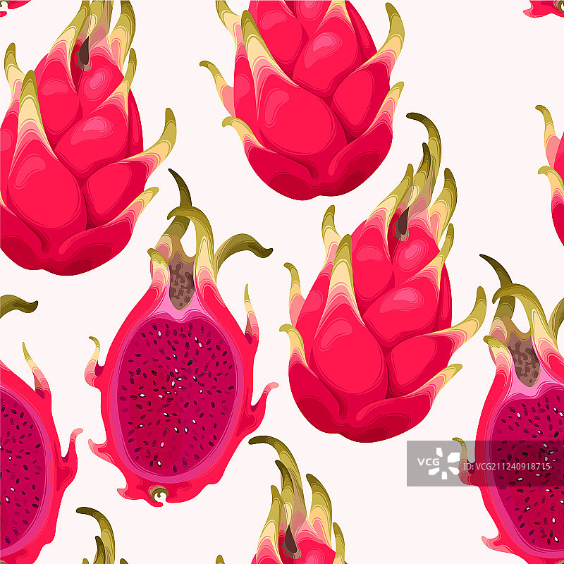 火龙果无缝图案图片素材
