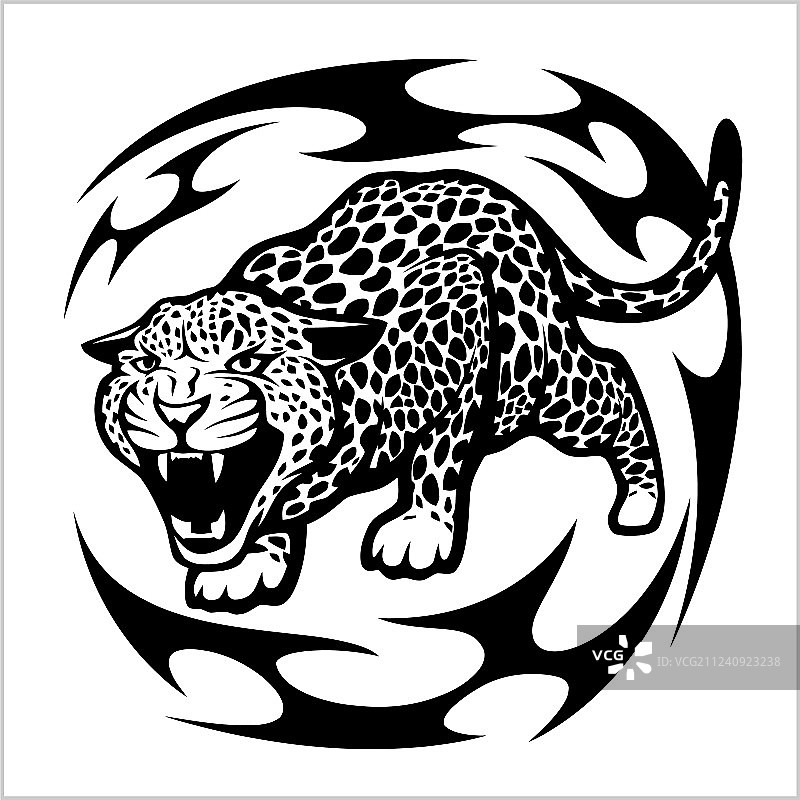 捷豹部落纹身图片素材