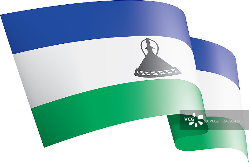 莱索托国旗上有白色图片素材