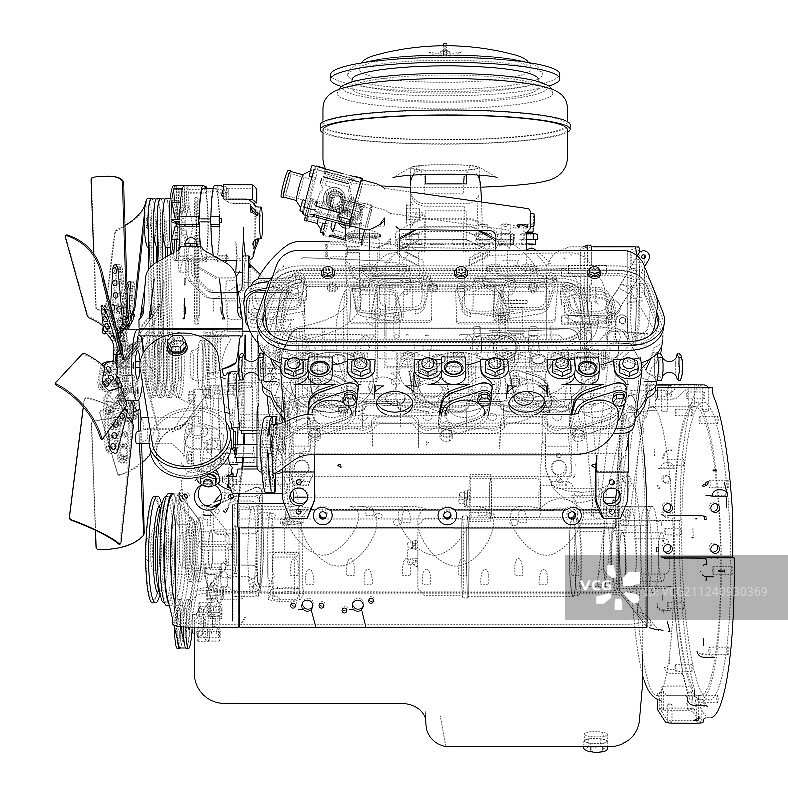 发动机草图图片素材