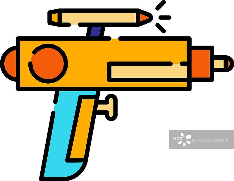 枪线条颜色图片素材