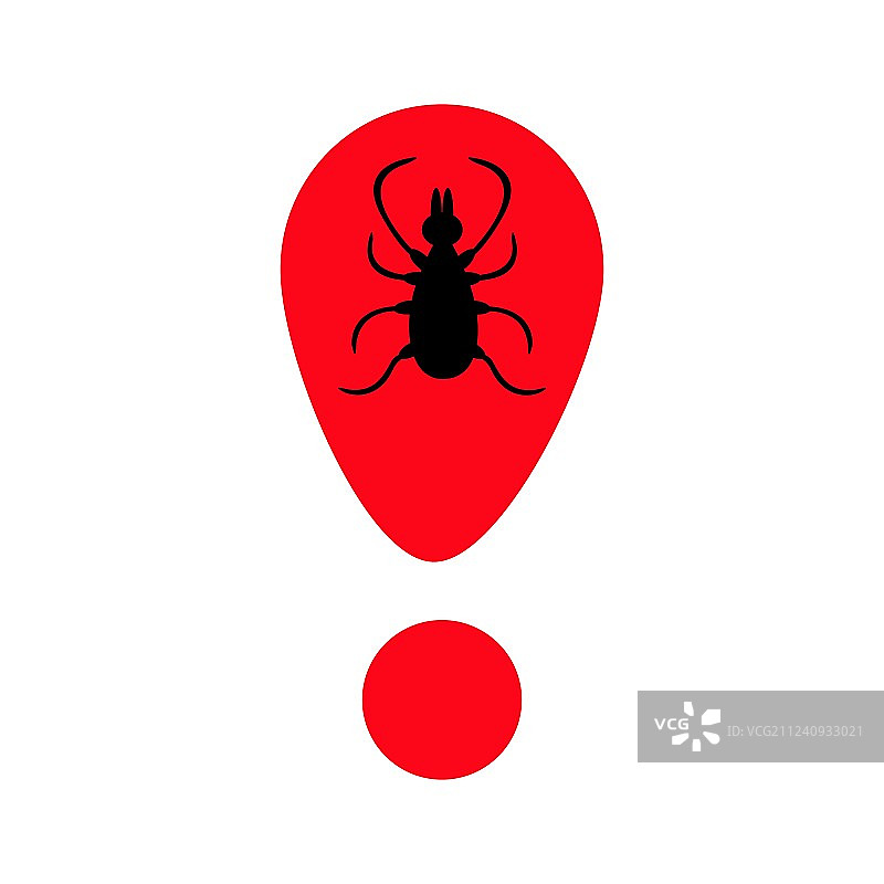 蜱虫剪影，螨虫鹿蜱图标红色图片素材