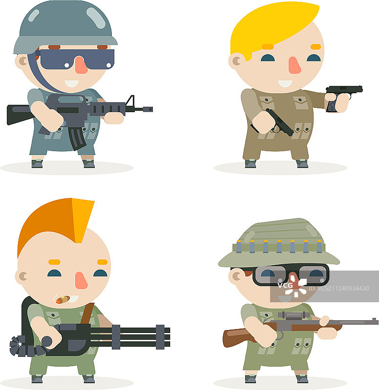 战争RPG游戏士兵英雄枪手图片素材