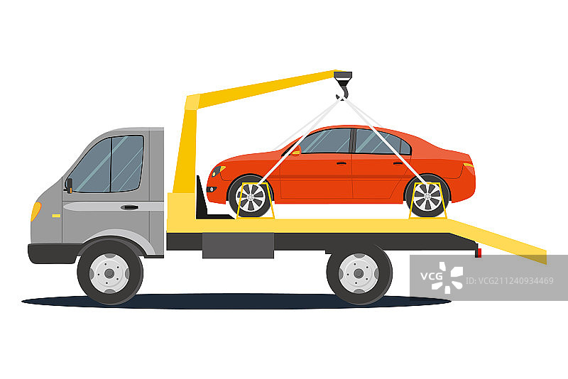 道路救援车拖车图片素材