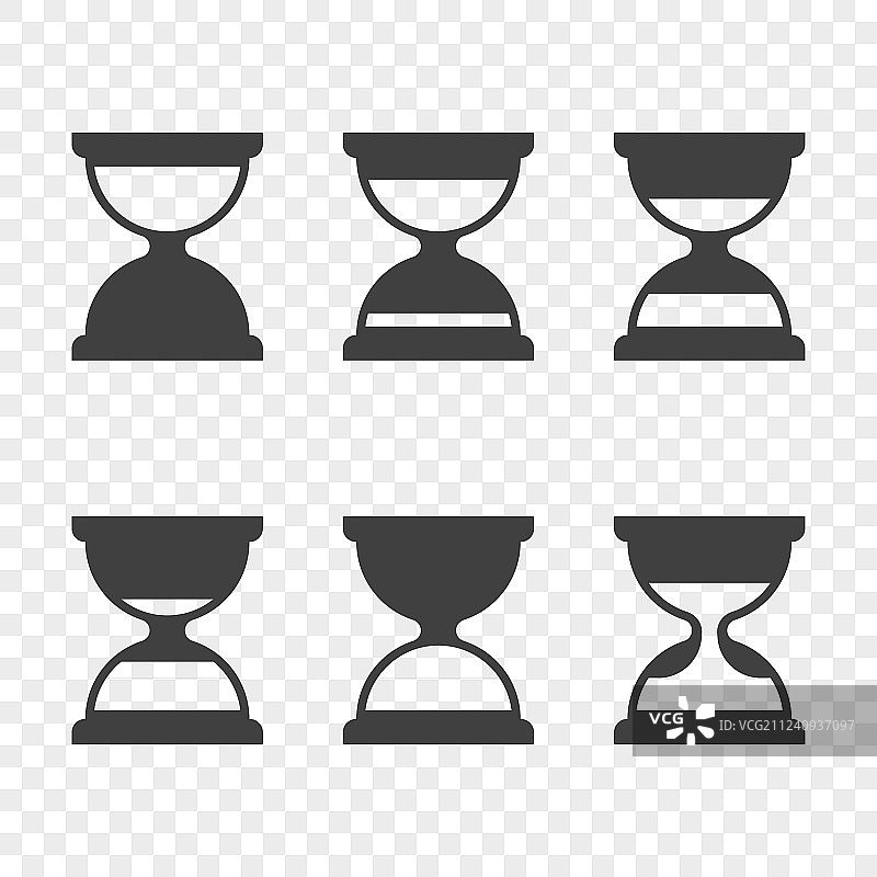 透明背景上的沙漏图标图片素材