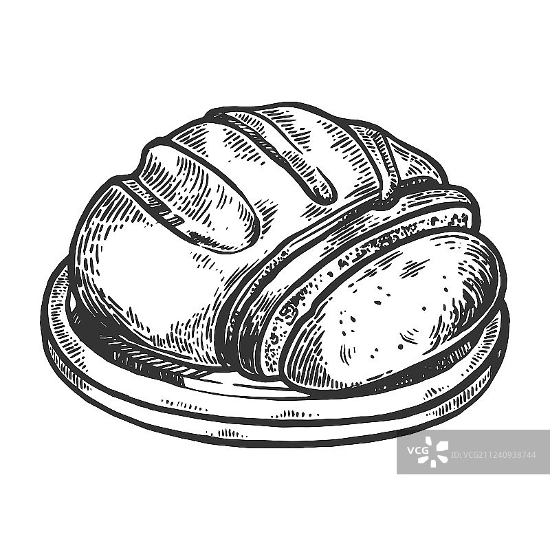 面包雕刻切片图片素材