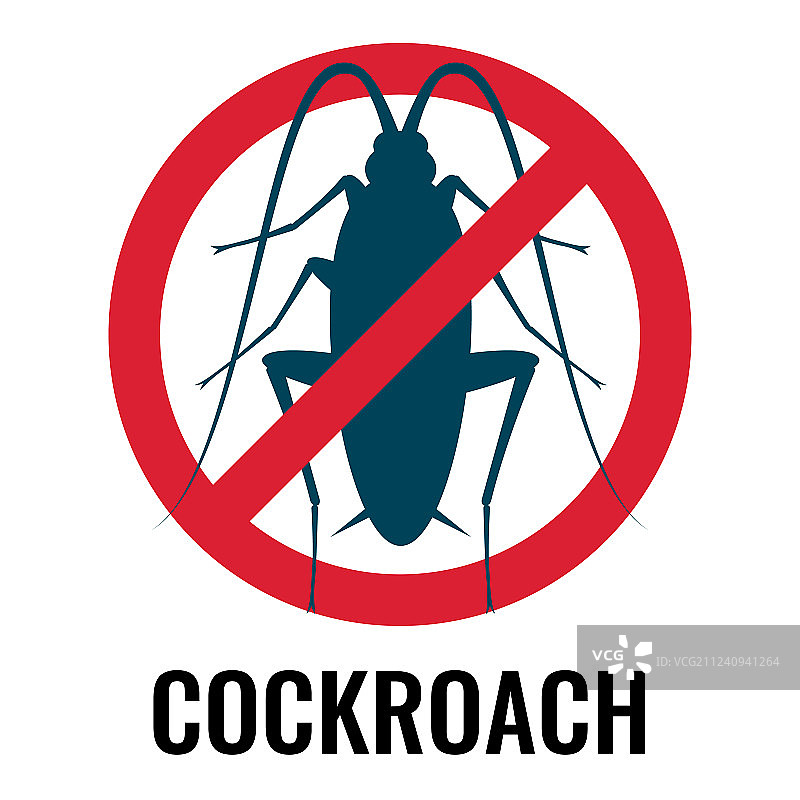 圆形防虫蟑螂标志图片素材