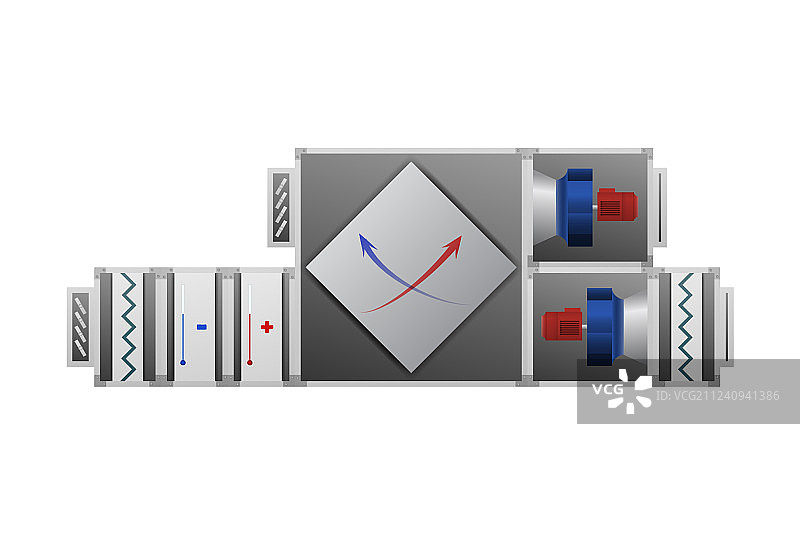 带换热器的空气处理器图片素材