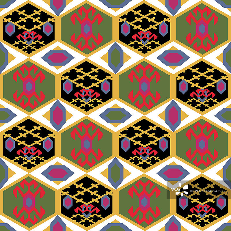 塔吉克装饰无缝图案图片素材