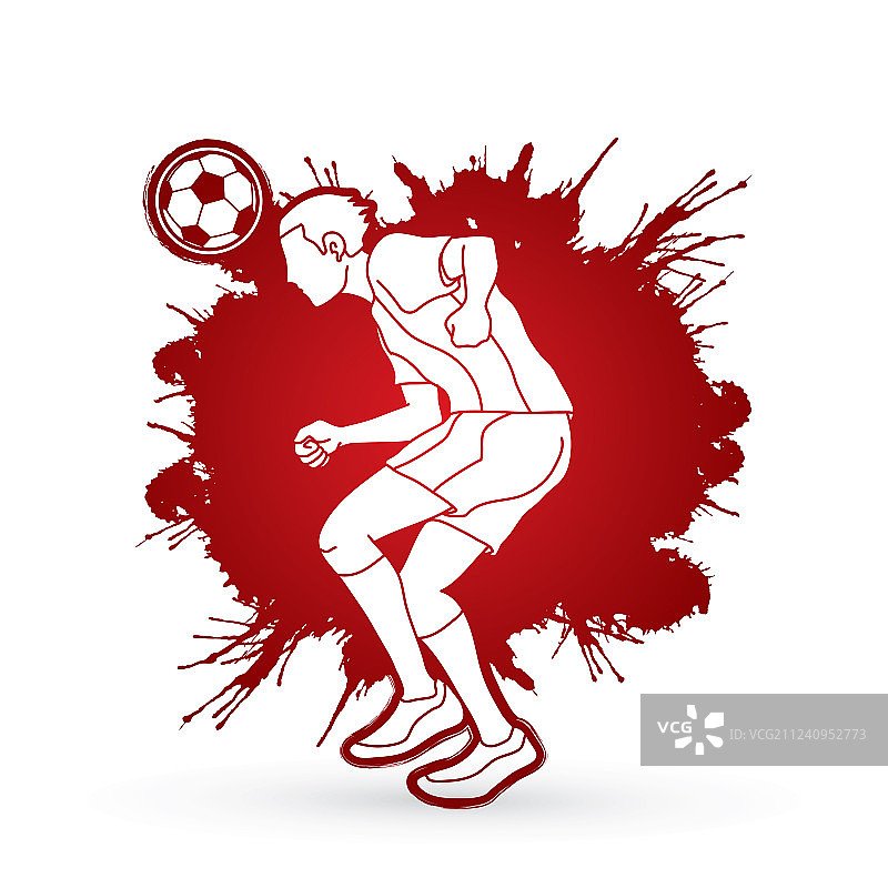 足球运动员颠球动作设计图片素材