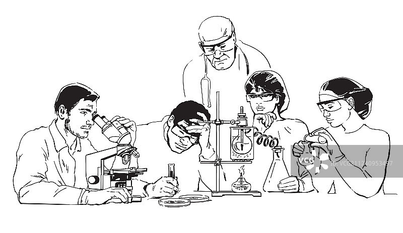 在研究实验室里图片素材