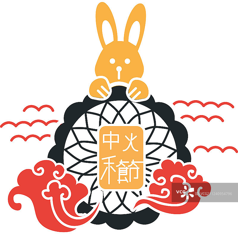 月亮或丰收节彩色海报图片素材