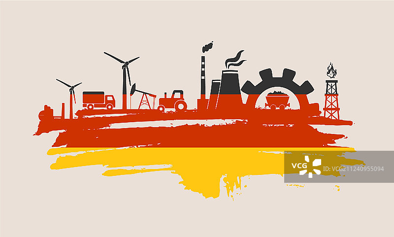 能源电力笔刷描边图标集图片素材