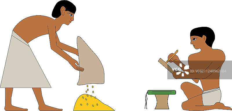 一组古埃及人物图片素材