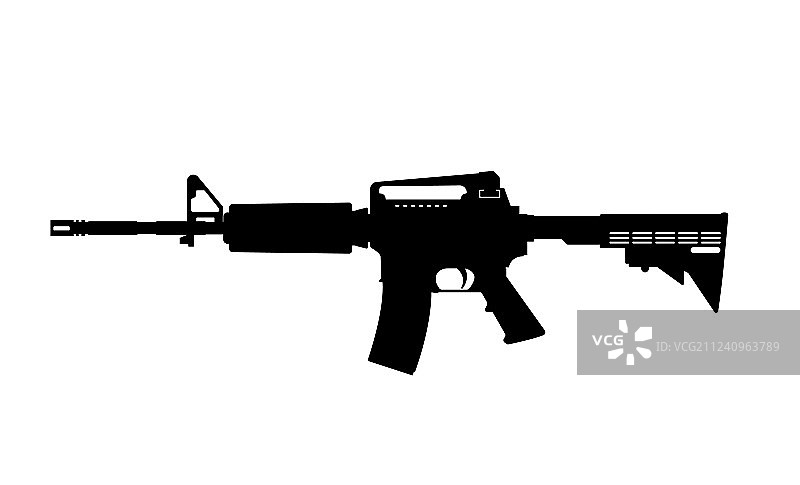 机枪黑色轮廓图片素材