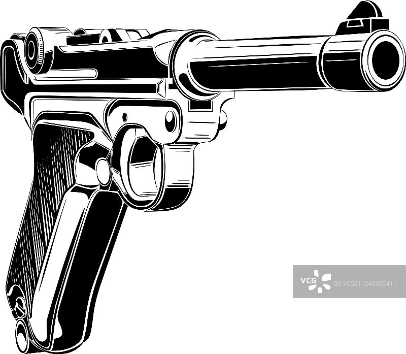鲁格P08帕拉贝鲁姆复古手枪图片素材