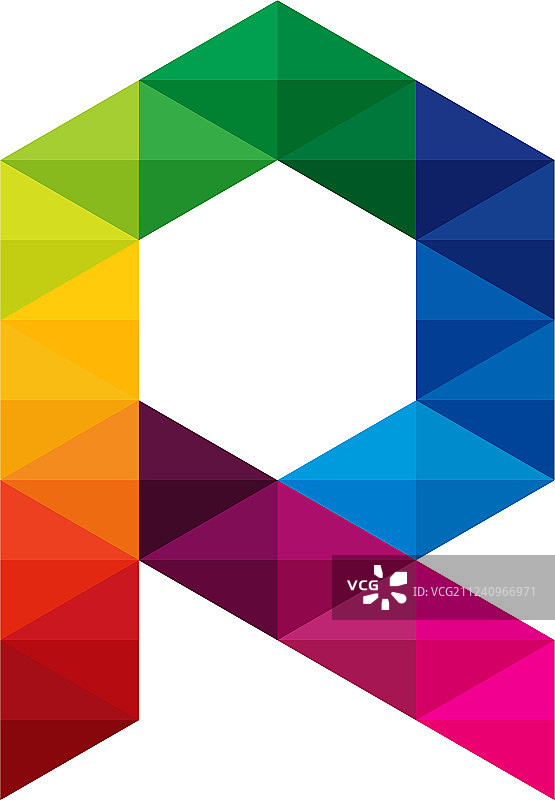 彩色字母R标志图标设计图片素材