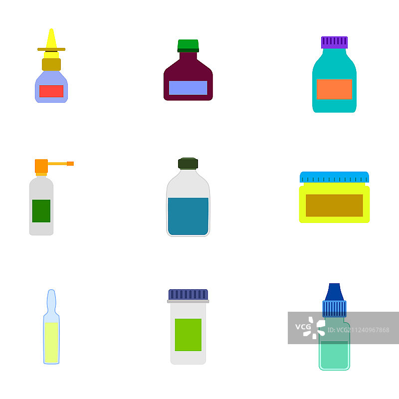 药瓶图标集图片素材
