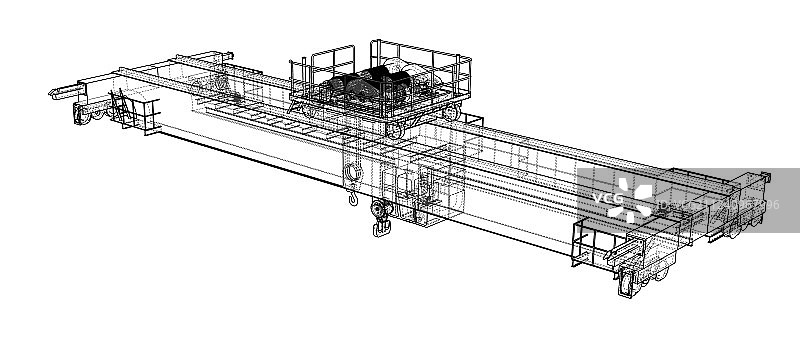 桥式起重机草图图片素材