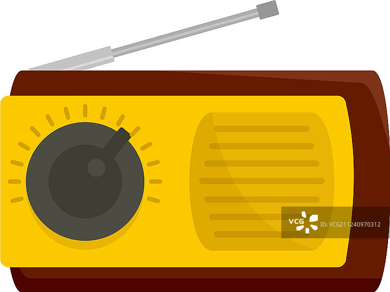平面风格手动无线电接收器图标图片素材