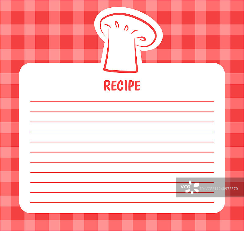 食谱清单设计厨师帽空白页可供书写图片素材