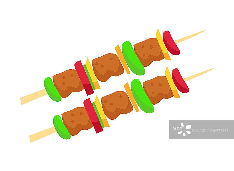 肉类蔬菜串图片素材