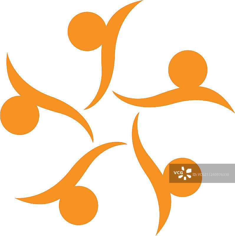 星形社区人群Logo和标志图片素材