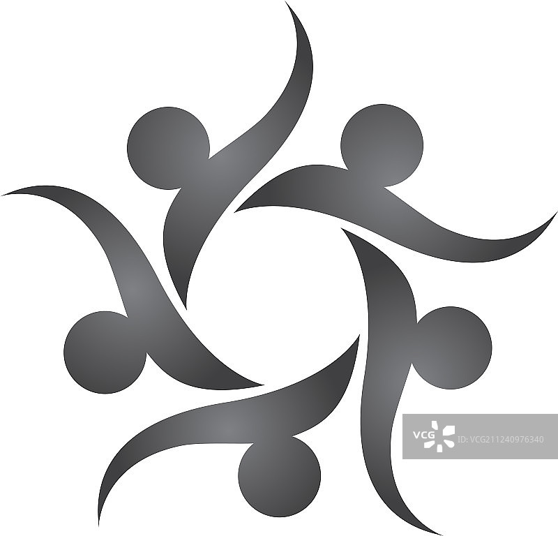 星形社区人群Logo和标志图片素材