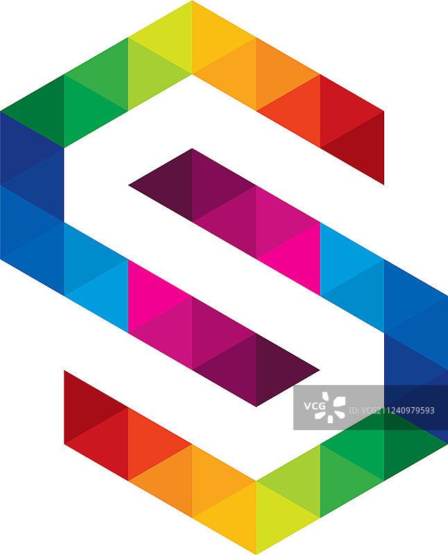 彩色字母S的Logo图标设计图片素材
