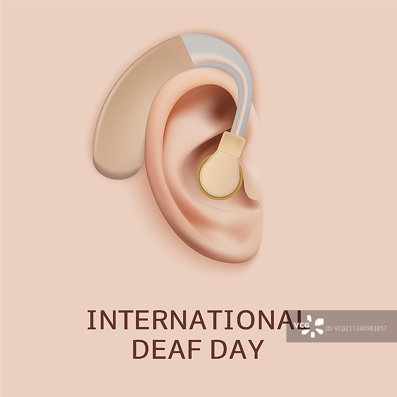 国际聋人节概念背景图片素材