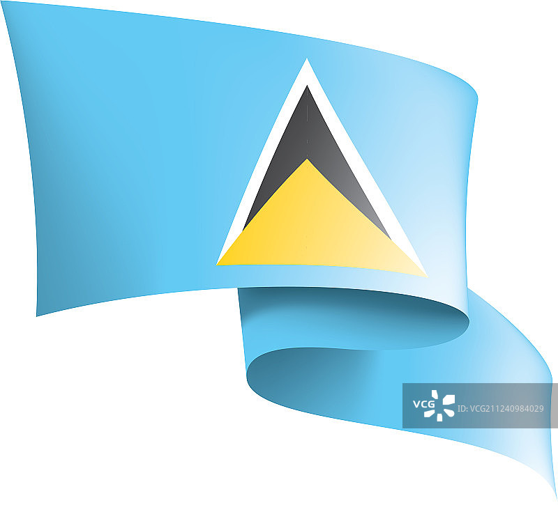 圣卢西亚国旗白色背景图片素材