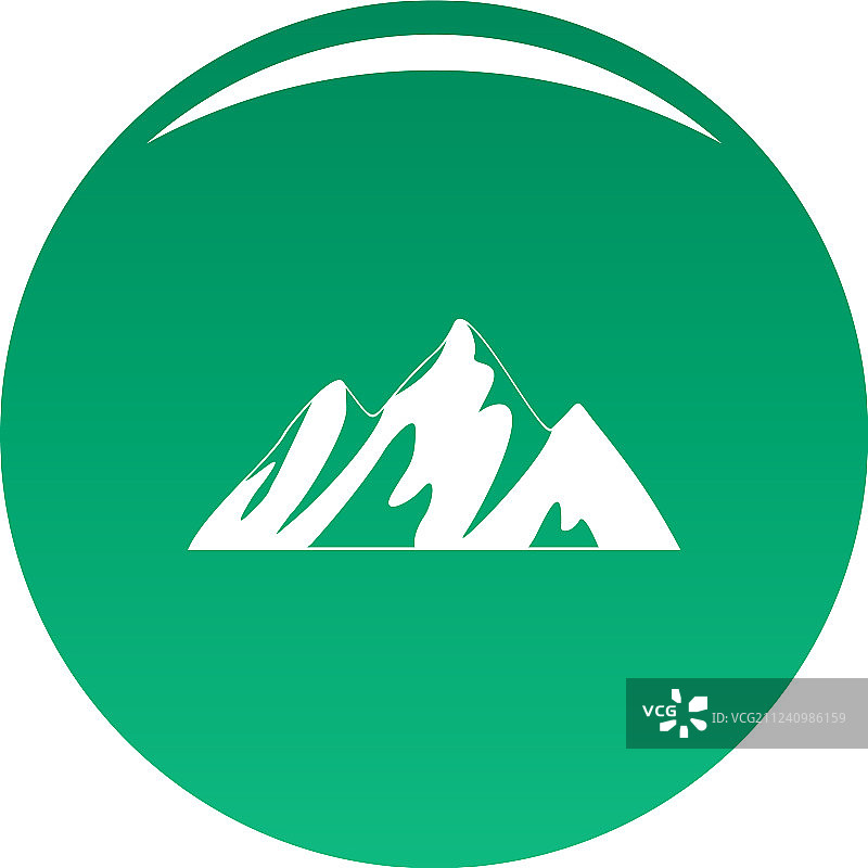 绿色山顶图标图片素材
