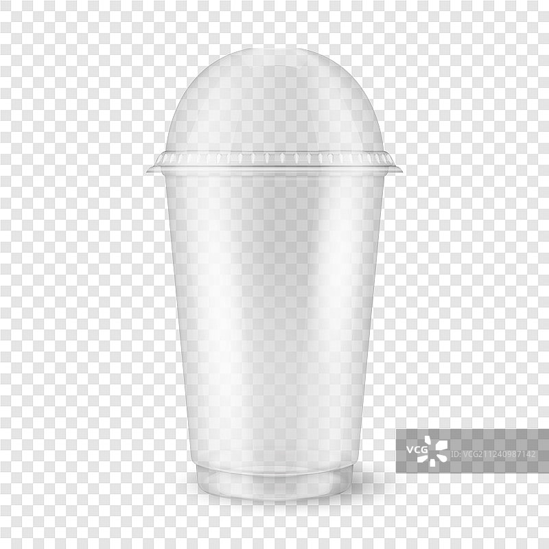 逼真3D透明塑料一次性餐具图片素材