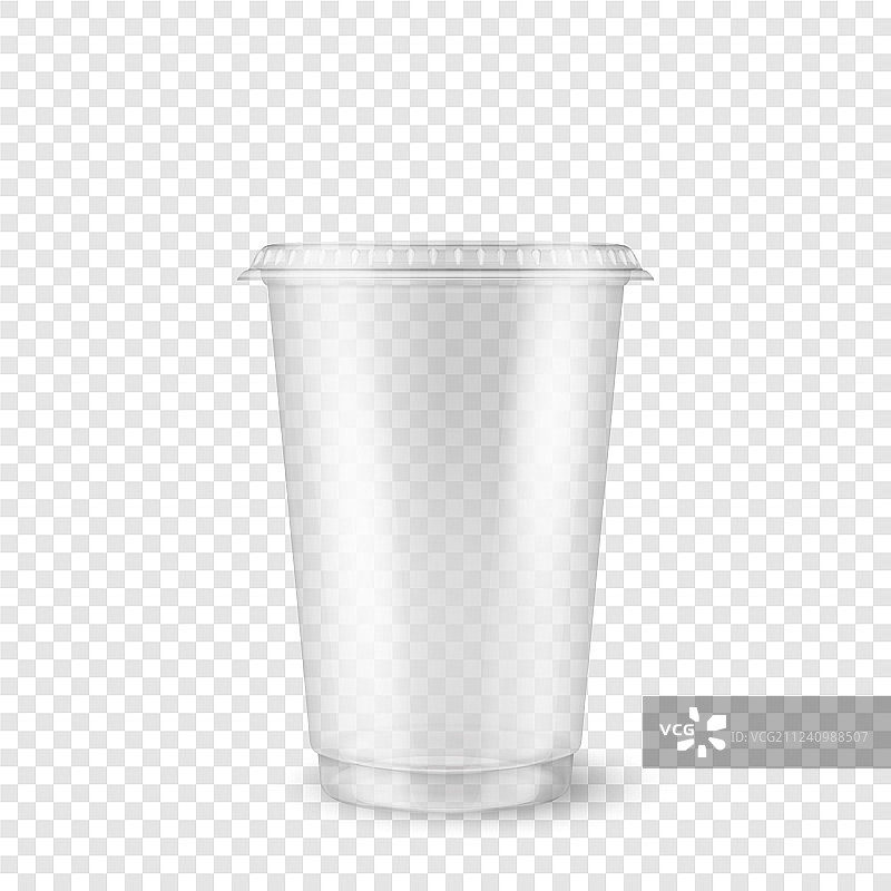 逼真3D透明塑料一次性餐具图片素材