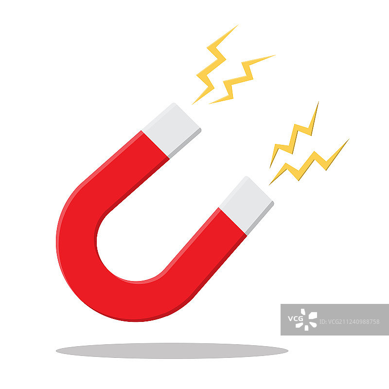 磁铁（扁平设计）图片素材