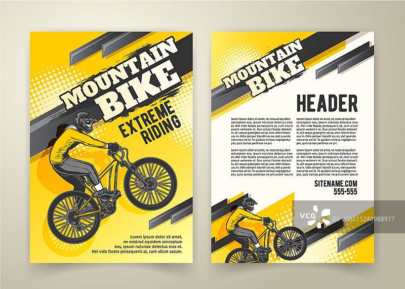 抽象的摩托车越野赛海报图片素材