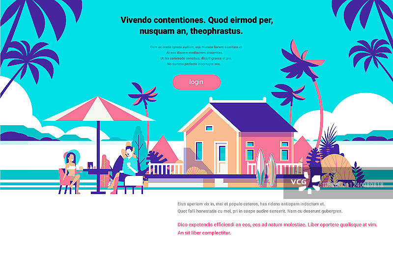 男女情侣在夏日阳光下品酒图片素材