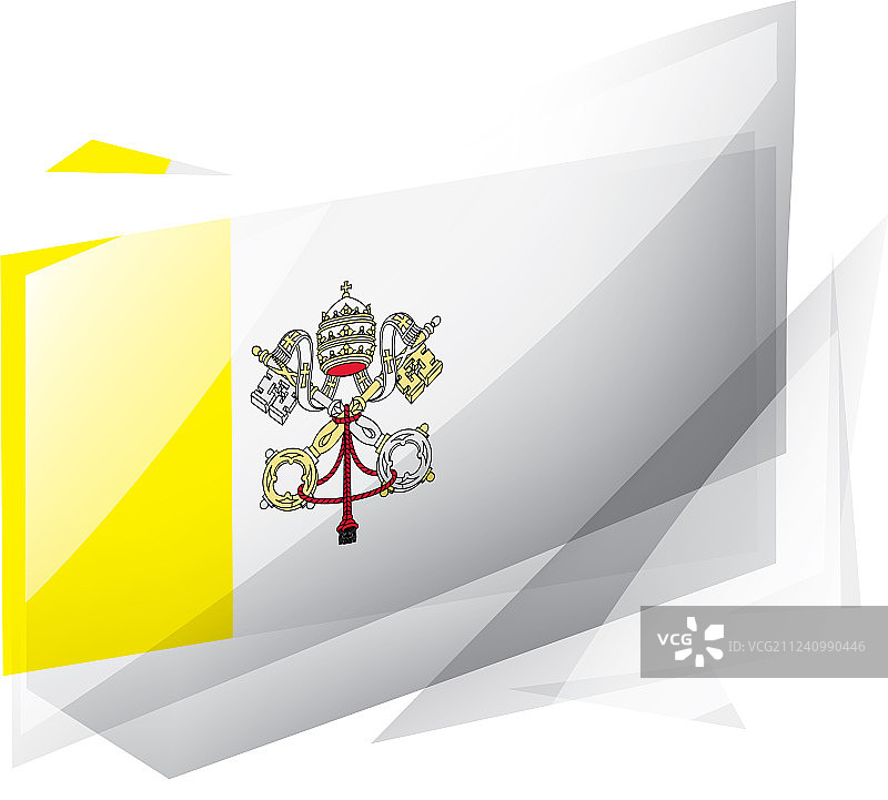 白色的梵蒂冈国旗图片素材