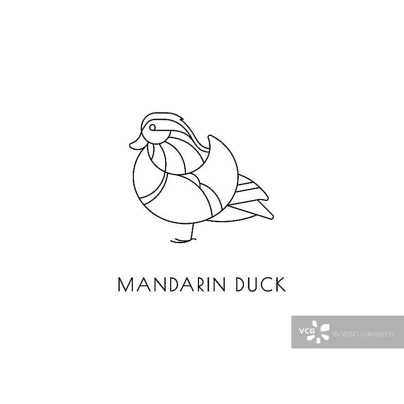 鸳鸯轮廓图标图片素材
