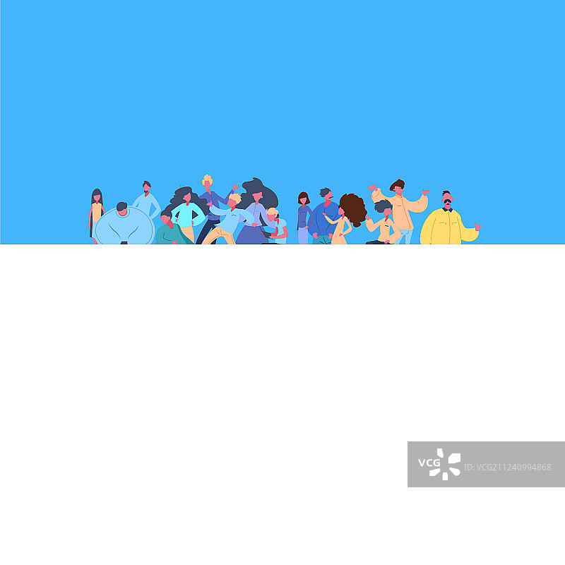 站在一起的休闲人群，男人和女人图片素材