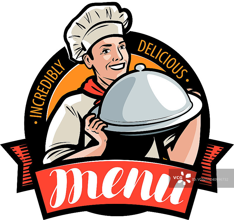 餐厅或咖啡馆菜单标志或标签图片素材