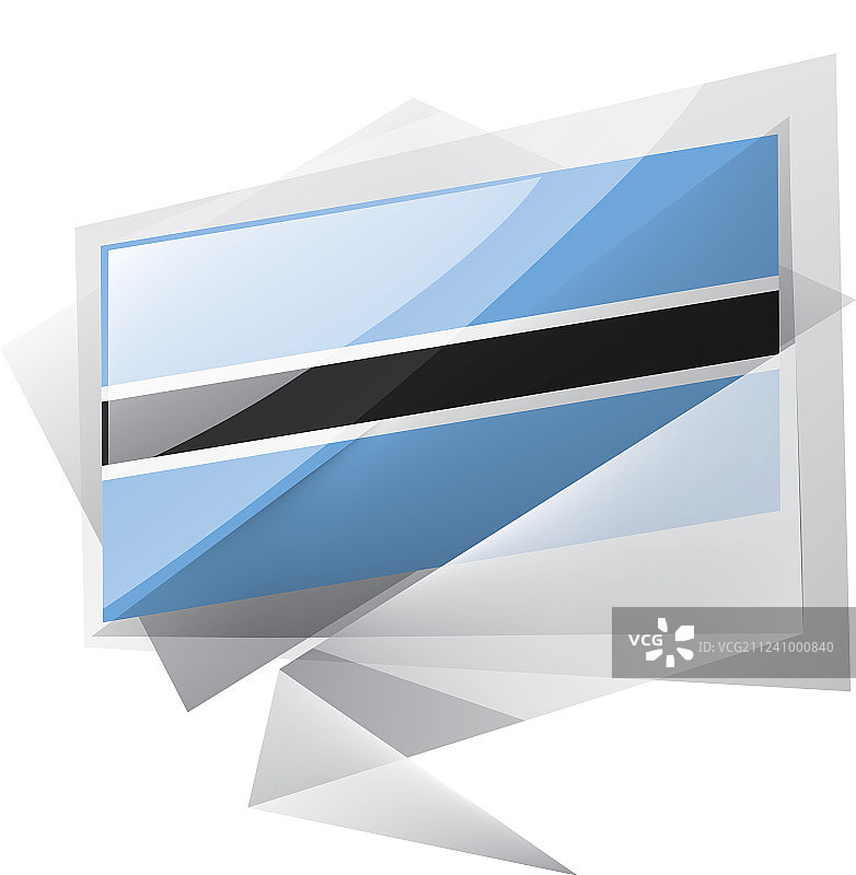 博茨瓦纳国旗上有白色图片素材