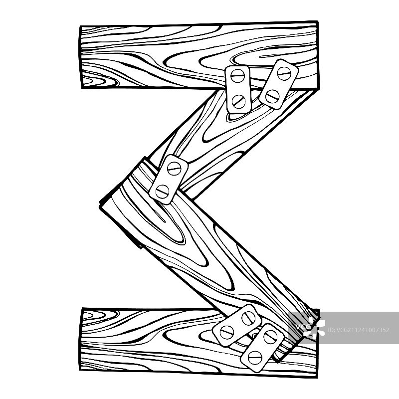 木制数字3雕刻图片素材